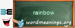 WordMeaning blackboard for rainbow